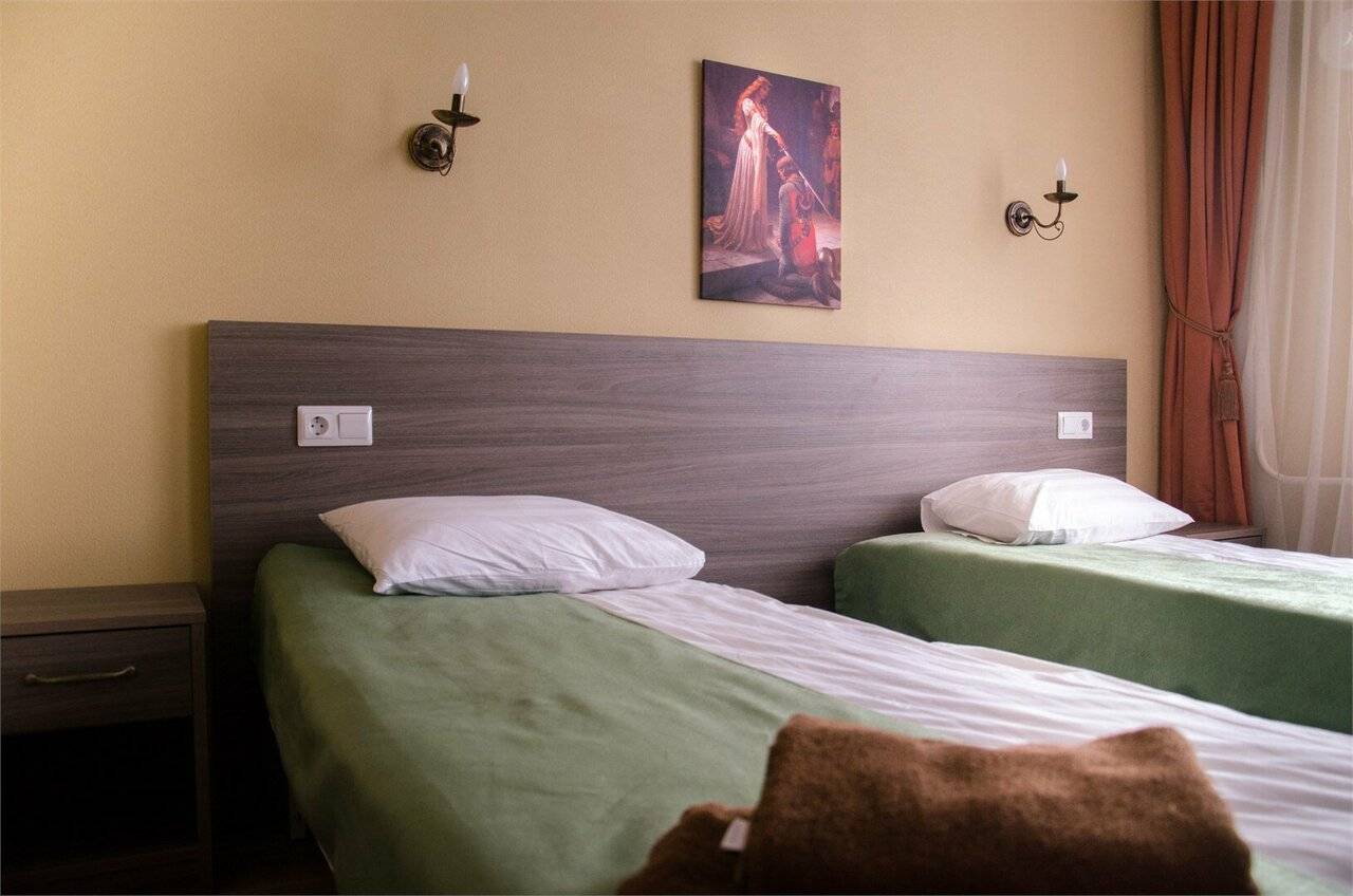 Фотографии номера Двухместный номер с 1 кроватью или 2 отдельными кроватями в Гостинице Камелот Псков